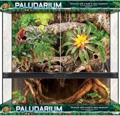 Zoo Med Double Door Paludarium with Built-in Nano Aquarium