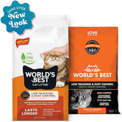 WORLD'S BEST CAT LITTER Low Tracking & Dust Control Multiple Cat Unscented 15-Pounds - Natural Ingredients, Quick Clumping, Flushable & Made in USA - Long-Lasting Odor Control & Easy Scooping