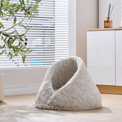 PetPals Cat Bed Made with a Soft Plush Material (Small, Rose Cradle)