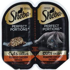 Sheba Wet Food Sheba Perfect Portions Wet Cat Food Cuts In Gravy Roasted Chicken Entree 2.6-oz