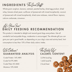 Premium Crunchy Dog Treats - Banana Recipe.