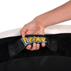 Pokémon Poke Ball Pillow Pet Bed - 30-Inch Pet Bed with Machine Washable Removable Cover and Grip Dots