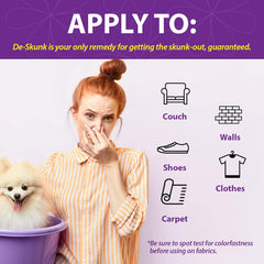 Odor Destroying Shampoo for Dogs – Formulated with Powerful De-Greasers, Skunk Odor Remover for Pets, Carpet, Furniture and More – Removes Skunk Smell Fast