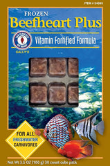 San Francisco Bay Brand ASF54085 Frozen Beefheart Plus Cubes for Freshwater Carnivores, 3.5-Ounce