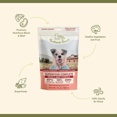 BADLANDS RANCH - Superfood Complete, Air-Dried Adult Dog Food - High Protein, Zero Fillers, Superfood Nutrition by Katherine Heigl (11.5 oz, Beef & Bison Formula)