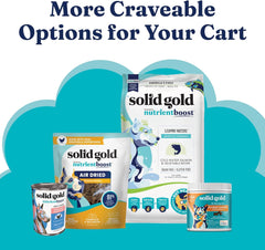 Solid Gold Healthy Dog Treats - Functional Treats for Training + Gut Health - Beef with Salmon Oil Healthy Training Treats for Dogs 5.2-oz