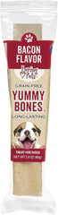 Loving Pets Yummy Bones - Bacon Flavor Filled Bone Dog Treat, Box of 15 Single Wrapped Bones