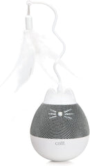 Catit PIXI Spinner, Treat Dispensing Cat Toy, Silver