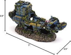 Penn-Plax RR930 Pirate Treasure Ship, Small