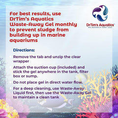 DrTim's Aquatics Reef Safe Waste-Away Time Release Gel – Natural Fish Tank & Aquarium Leave-in Waste Management Solution for Dissolving Cleaning Organic Sludge - Large