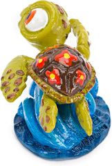Disney Penn-Plax Squirt Mini Aquarium Ornament for Finding Nemo - Fun Decoration for Your Smaller Tank with This Friendly Turtle Riding a Wave
