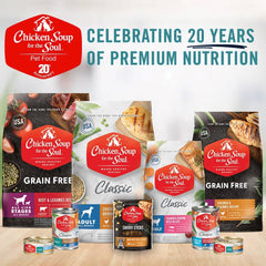 Chicken Soup for The Soul All Natural Premium Small Bites Adult Dry Dog Food, Real Meat First Ingredient, No by-Products, Supports Gut & Immune Health, Chicken, Turkey & Brown Rice