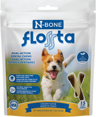 N-Bone FLOSSta Dual Action Dental Chews Chicken Flavor