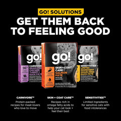 Go! Solutions Skin + Coat Care, Wet Cat Food, Salmon Pâté with Grains for Sensitive Skin, 6.4 oz