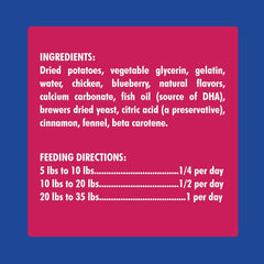 N-Bone Puppy Teething Rings Grain-Free Blueberry & BBQ Flavor Dog Treat, 6 Count Bag, 7.2-oz