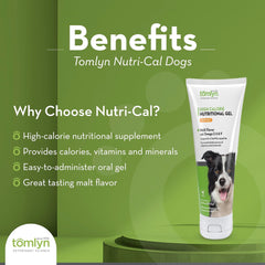 Tomlyn Nutri-Cal Malt-Flavored High-Calorie Nutritional Gel for Dogs, 4.25oz