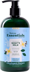 TropiClean Essentials Goat's Milk Hypoallergenic Shampoo for Dogs, Puppies, & Cats
