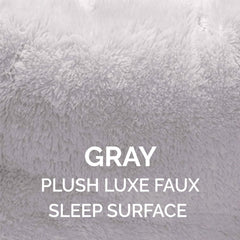 Furhaven 20" Round Self-Warming Pet Bed for Indoor Cats & Small Dogs, 100% Washable, For Pets Up to 20 lbs - Hi Lo Plush Luxe Faux Fur Cuddler - Gray, Small