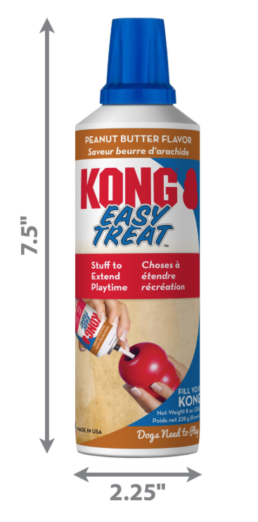 KONG Easy Treat – Dog Treat Paste – Peanut Butter – 8 oz