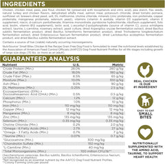 NutriSource Grain Free Dry Dog Food, Small Bites, Chicken and Peas, 12LB