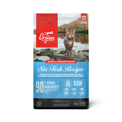 ORIJEN Six Fish Dry Cat Food, Grain Free Cat Food for All Life Stages, with WholePrey Ingredients