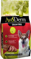 AvoDerm Grain Free Beef and Vegetables Recipe Dry Dog Food, All Life Stages, 4lb bag