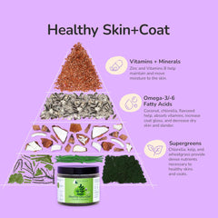 kin+kind Organic Multivitamin for Dogs & Cats - Vitamins and Supplements for Healthy Skin and Coat - Natural Formula with Wheatgrass, Kelp, Flax Seed, Seaweed and Coconut