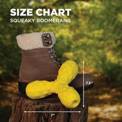 Hound2O Outdoor Dog Toys | Squeaky Boomerang Chew Toy for Dogs | Bright Yellow Color for Interactive Play | Durable Toy Made from Non-Toxic Materials