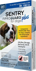 3-PACK SENTRY FiproGuard Plus Flea & Tick Spot-On for Dogs