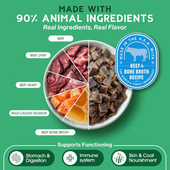 Farmland Traditions The Good List Air-Dried Dog Food, Premium Beef & Bone Broth for Dogs, Protein Rich & Grain-Free Nutrition