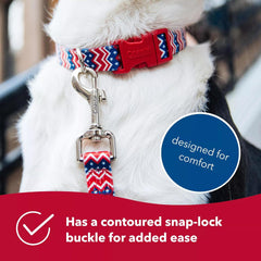 Coastal Pet Styles Adjustable Dog Collar - Stylish Patterned Fabrics - Snap-Lock Buckle - Adjustable Dog Collar - for Small, Medium or Large Dogs - Wildflower