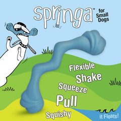Nylabone Springa Interactive Dog Toy for Small Dogs - Lightweight Flexible Floatable Dog Tug Toy for Creative Play & Dog Exercise