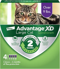 Advantage XD Cat Flea Prevention & Treatment For Cats | 4-Topical Doses, 8-Months of Protection Per Dose