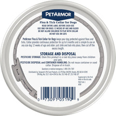 PetArmor Flea & Tick Collar for Dogs, Kills Fleas & Ticks, Long Lasting Protection for 6 Months, Water Resistant, One Size Fits All.