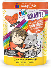 Weruva B.F.F. OMG - Best Feline Friend Oh My Gravy!, Chicken & Salmon Shine Bright with Chicken & Salmon in Gravy