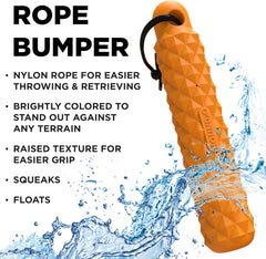Playology Hound2O Outdoor Dog Toy for Water Adventures Bright Floating Rope Bumper for Throwing and Retrieving | Durable Toy Made from Non-Toxic Materials