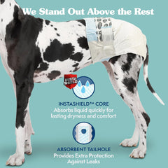 Simple Solution True Fit Disposable Dog Diapers for Female Dogs | Super Absorbent with Wetness Indicator | XXL | 12 Count