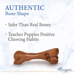 Nylabone Gourmet Style Femur Bone Strong Chew Toy for Puppies, Bacon Flavor, Small - Up to 25 Ibs, 1 Count