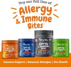 Zesty Paws Dog Allergy Relief - Anti Itch Supplement - Omega 3 Probiotics for Dogs - Digestive Health - Soft Chews for Skin & Seasonal Allergies - with Epicor Pets - Senior - Salmon - 90 Count