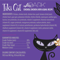 Tiki Cat After Dark Pâté, Chicken & Quail Egg, High-Protein and 100% Non-GMO Ingredients, Wet Cat Food for Adult Cats