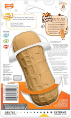 Nylabone Fillable Peanut Strong Chew Treat Toy for Dogs, Cute Rubber Dog Toys for Aggressive Chewers, Peanut Butter Flavored Pouch, Medium - Up to 35 lbs, 1 Count