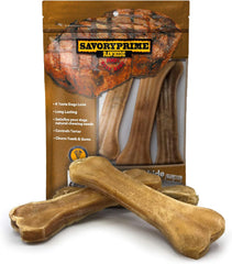 Savory Prime 3-Pack Pressed Bone, 6.5-Inch, Natural