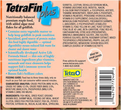 TetraFin Plus Goldfish Flakes, Balanced Diet, With Algae To Promote Health, Oranges