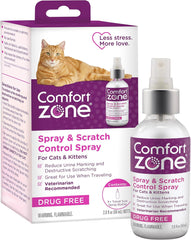 Comfort Zone Cat Calming Pheromone Spray: Travel Size (2 oz); Proven to Reduce Destructive Scratching, Urine Marking, and Stress