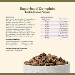 Superfood Complete, Air-Dried Adult Dog Food - High Protein, Zero Fillers, Superfood Nutrition by Katherine Heigl (Lamb & Venison)