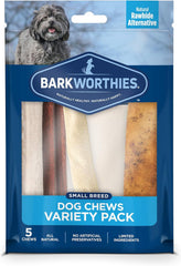 Barkworthies Variety Pack - Protein-Rich, All-Natural, Easily Digestible, Rawhide Alternative, Promotes Dental Health