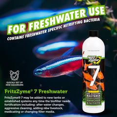 Fritz Aquatics FritzZyme 7 Live Nitrifying Bacteria Naturally Removes Amonia & Nitrite for Freshwater Fish