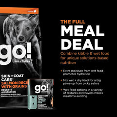 Go! Solutions Skin + Coat Care, Dry Dog Food, Salmon Recipe with Grains
