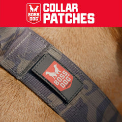 Boss Dog Tactical Rubber Hook-Backed Patch for Boss Tactical Collars, USA Thin Green Line USA Flag