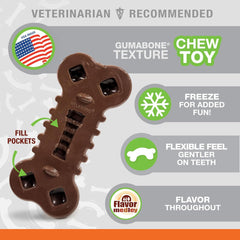 Nylabone Flexi Chill & Chew Toy for Dogs with Treat Pockets, Dog Toys for Moderate Chewers, Medley Flavor, Medium - Up to 35 lbs, 1 Count